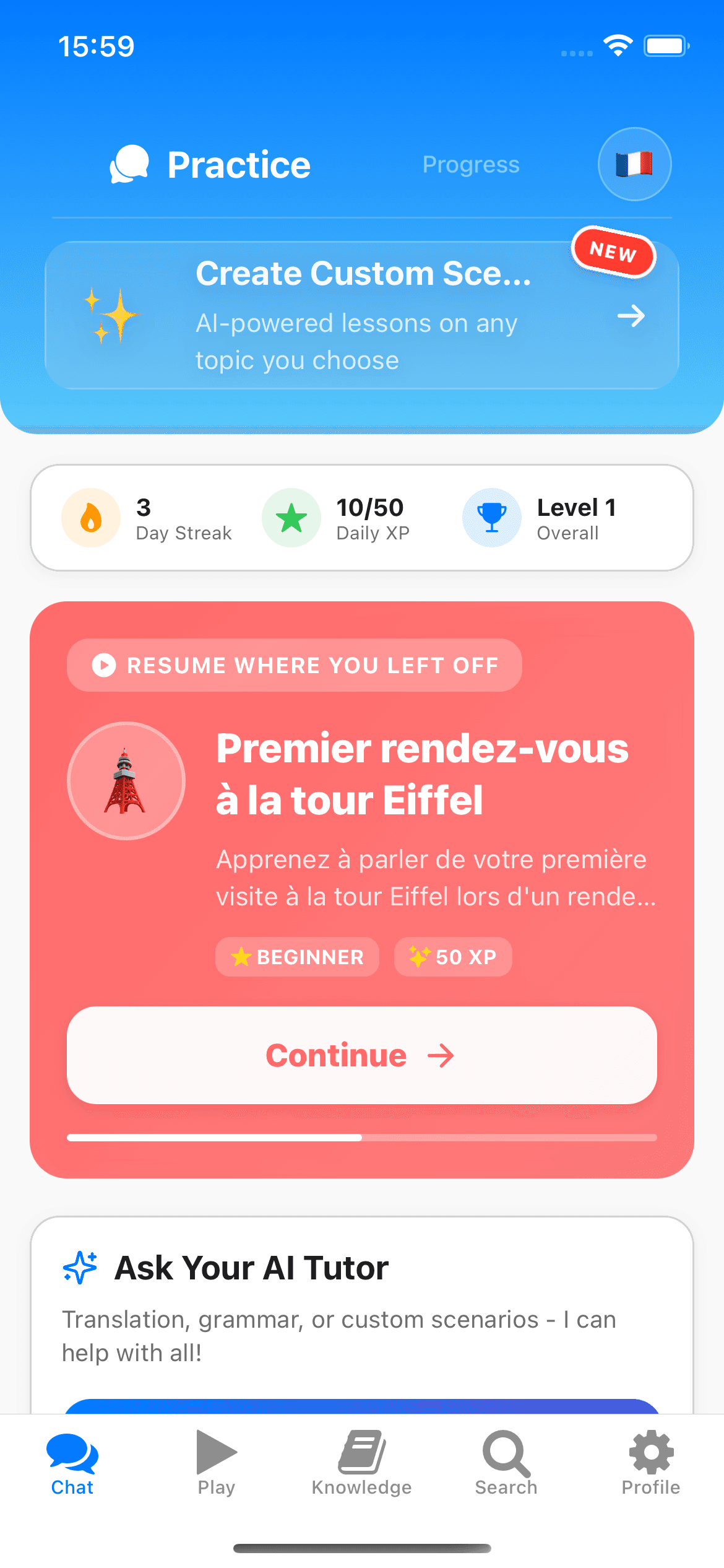 Tuteur Français App Screenshot